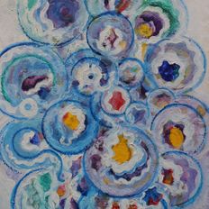 Aniela Gyllendahl Painting - Cluster of Universes